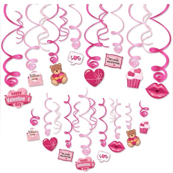 VALENTINE’S DAY HANGING SWIRL DECOR - Picture 1 of 3
